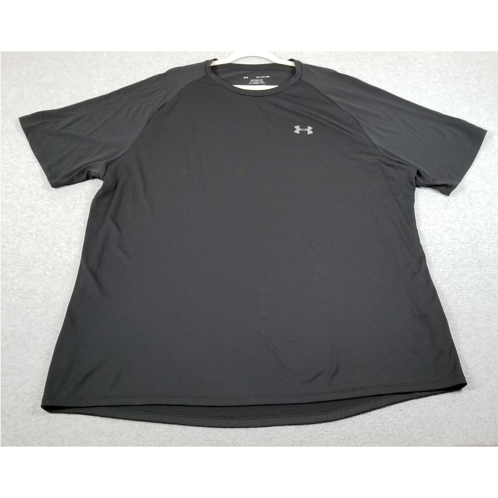 Under Armour Tech T Shirt Men 3XL XXXL Black Activewear Short Sleeve Stretch Gym